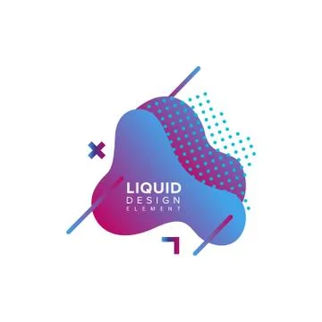 Color abstract liquid shape, fluid color overlap gradient background. Vector  Illustrazione stock