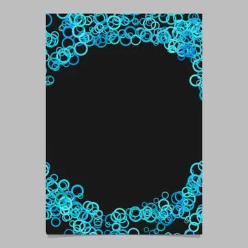 Color abstract random circle pattern card template - vector brochure background Stock Illustration