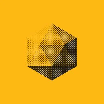 Color abstract shape with low-poly, polygonal triangular. Illustrazione stock