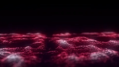Color abstract wave background with dots and lines. Futuristic dynamic wave. Vídeo Stock 272592826