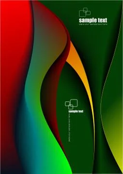 Color abstract wave background. vector illustration Illustrazione stock