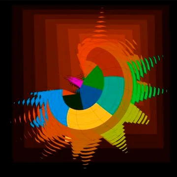 Color abstraction on a dark background. Illustrazione stock