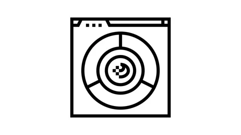Color accessibility ux ui design line icon animation Stock Footage 326129761