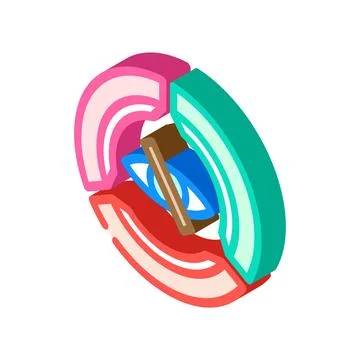 Color accessibility ux ui design isometric icon vector illustration 스톡 일러스트