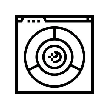 Color accessibility ux ui design line icon vector illustration Illustrazione stock