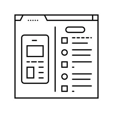 Color accessibility ux ui design line icon vector illustration 스톡 일러스트