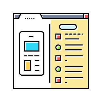 Color accessibility ux ui design color icon vector illustration Stock Illustration