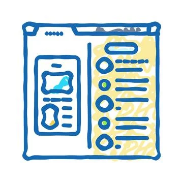 Color accessibility ux ui design icon doodle illustration Illustrazione stock