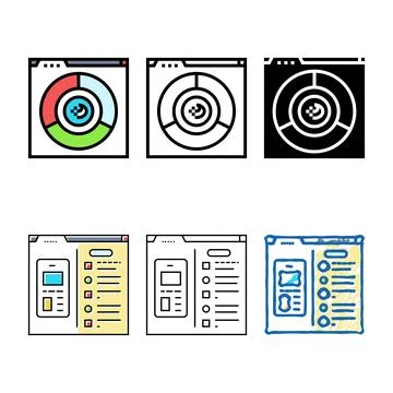 Color accessibility ux ui design color icon pack vector Stock Illustration