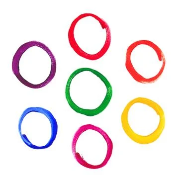 Color acrylic round frames 스톡 일러스트