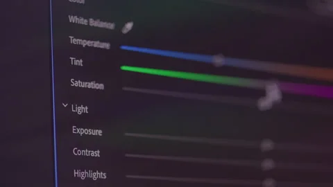 Color Adjustments on an Editing Program Stock Footage 270312837