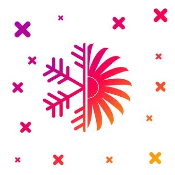 Color Air conditioner icon isolated on white background. Gradient random dynamic Illustrazione stock