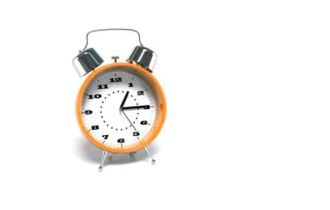 Color alarm clock, 3d render イラスト素材