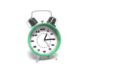 Color alarm clock, 3d render イラスト素材