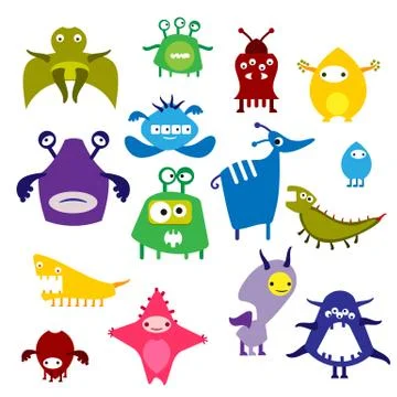 Color alien monster Illustrazione stock