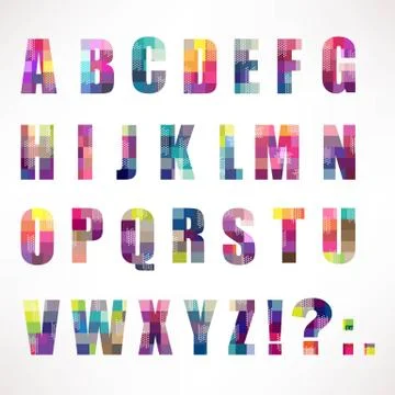 Color alphabet Stock Illustration