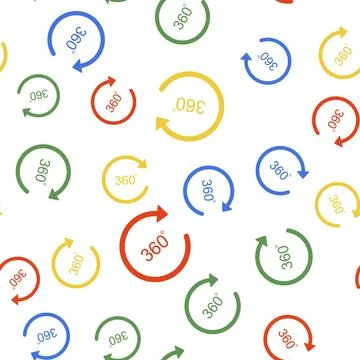 Color Angle 360 degrees icon isolated seamless pattern on white background Stock Illustration