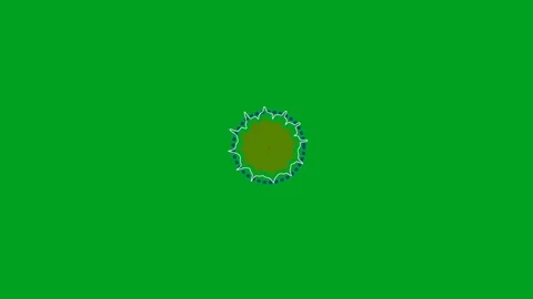 Color animation pattern on a green background. Stock Footage 101060379