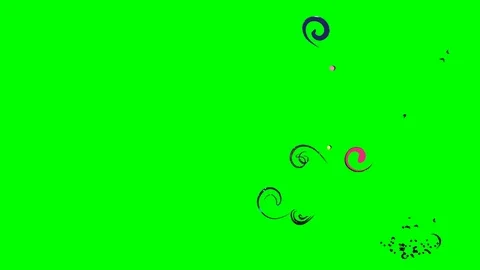 Color animation pattern. Green background. Stock Footage 101061602