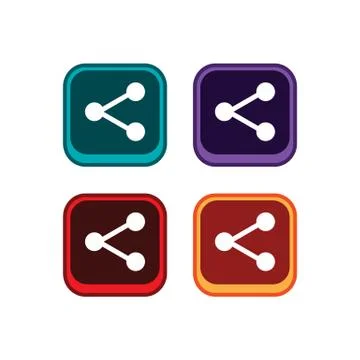 Color app icon button game asset theme vector Ilustração Stock