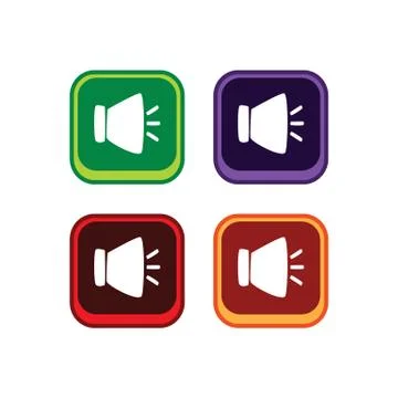 Color app icon button game asset theme vector Stock Illustration