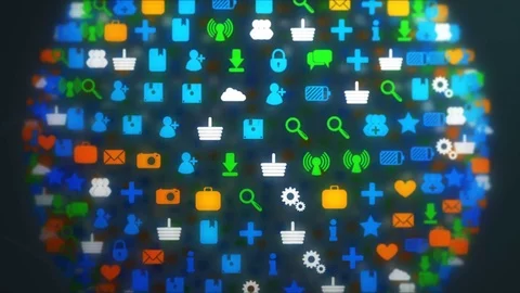 Color Apps Loop Turns Into Sphere Stock Footage 83733034