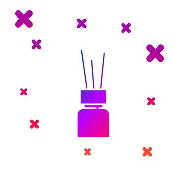 Color Aroma diffuser icon isolated on white background. Glass jar different with イラスト素材