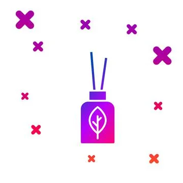 Color Aroma diffuser icon isolated on white background. Glass jar different with Stockillustratie