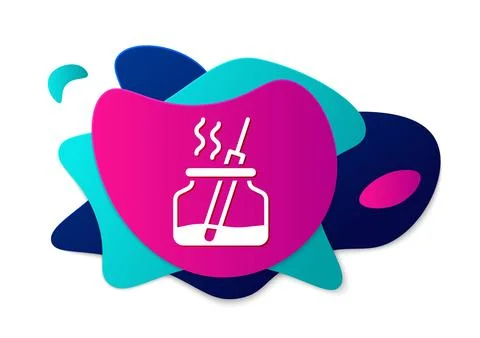 Color Aroma diffuser icon isolated on white background. Glass jar different.. Stockillustratie