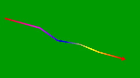 Color arrow chart green Video stock 195641100