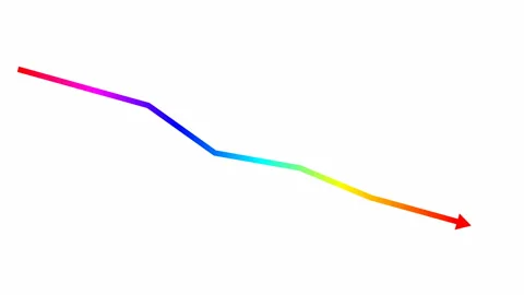 Color arrow chart white Video stock 195641116