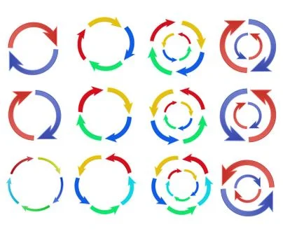 Color arrow circle Stock Illustration