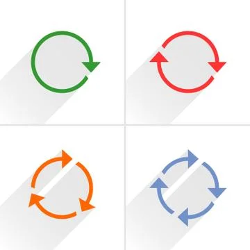 Color arrow loop, refresh, reload, rotation sign Stock Illustration