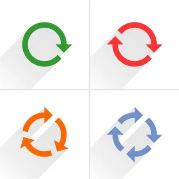 Color arrow loop, refresh, reload, rotation sign Stock Illustration