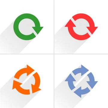 Color arrow loop, refresh, reload, rotation sign Stock Illustration