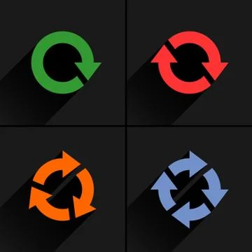 Color arrow loop, refresh, reload, rotation icon Stock Illustration