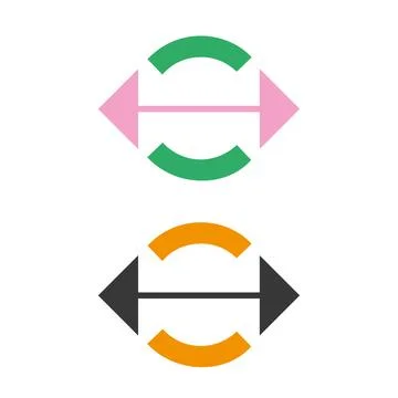 Color arrows in circle symbol of loading progress Free Vector Stock Illustration