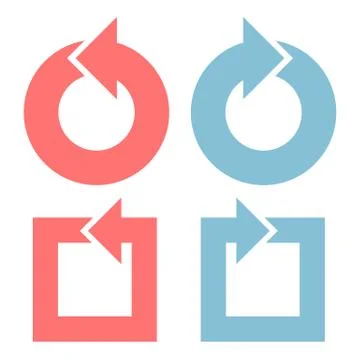 Color arrows flat design set Stock Illustration