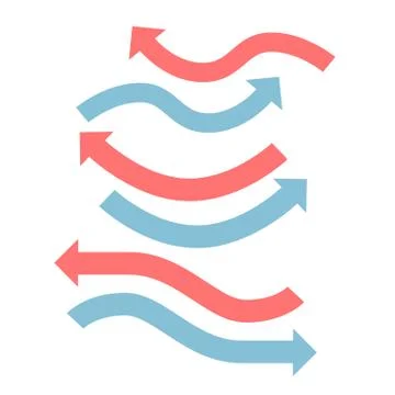 Color arrows flat design set Stock Illustration