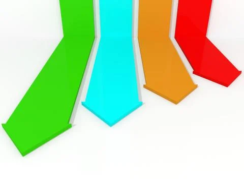 Color arrows Stock Illustration