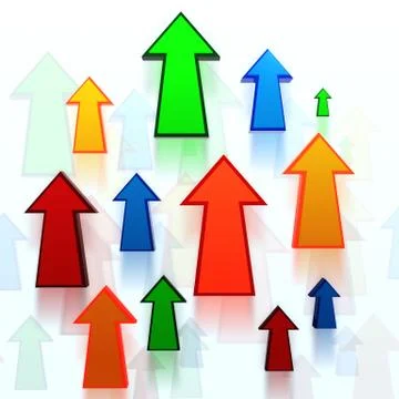 Color arrows Stock Illustration