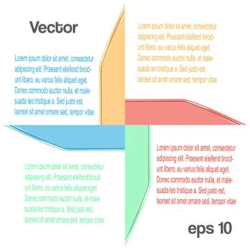 Color arrows for infographics. Vector Stock Illustration