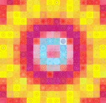 Color background with abstract mosaic 库存插图