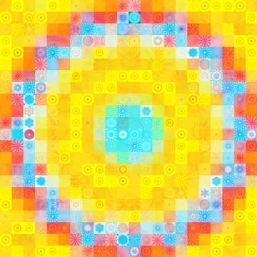 Color background with abstract mosaic 库存插图
