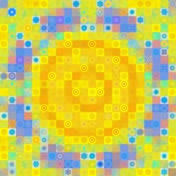 Color background with abstract mosaic 库存插图