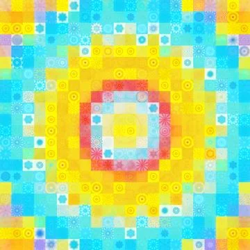 Color background with abstract mosaic 库存插图