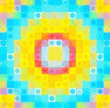Color background with abstract mosaic Stock Illustration