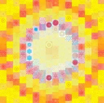 Color background with abstract mosaic 库存插图