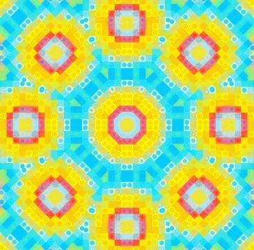 Color background with abstract mosaic 库存插图