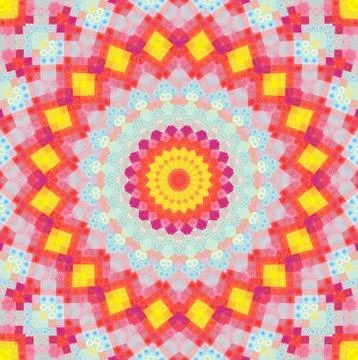 Color background with abstract mosaic 库存插图